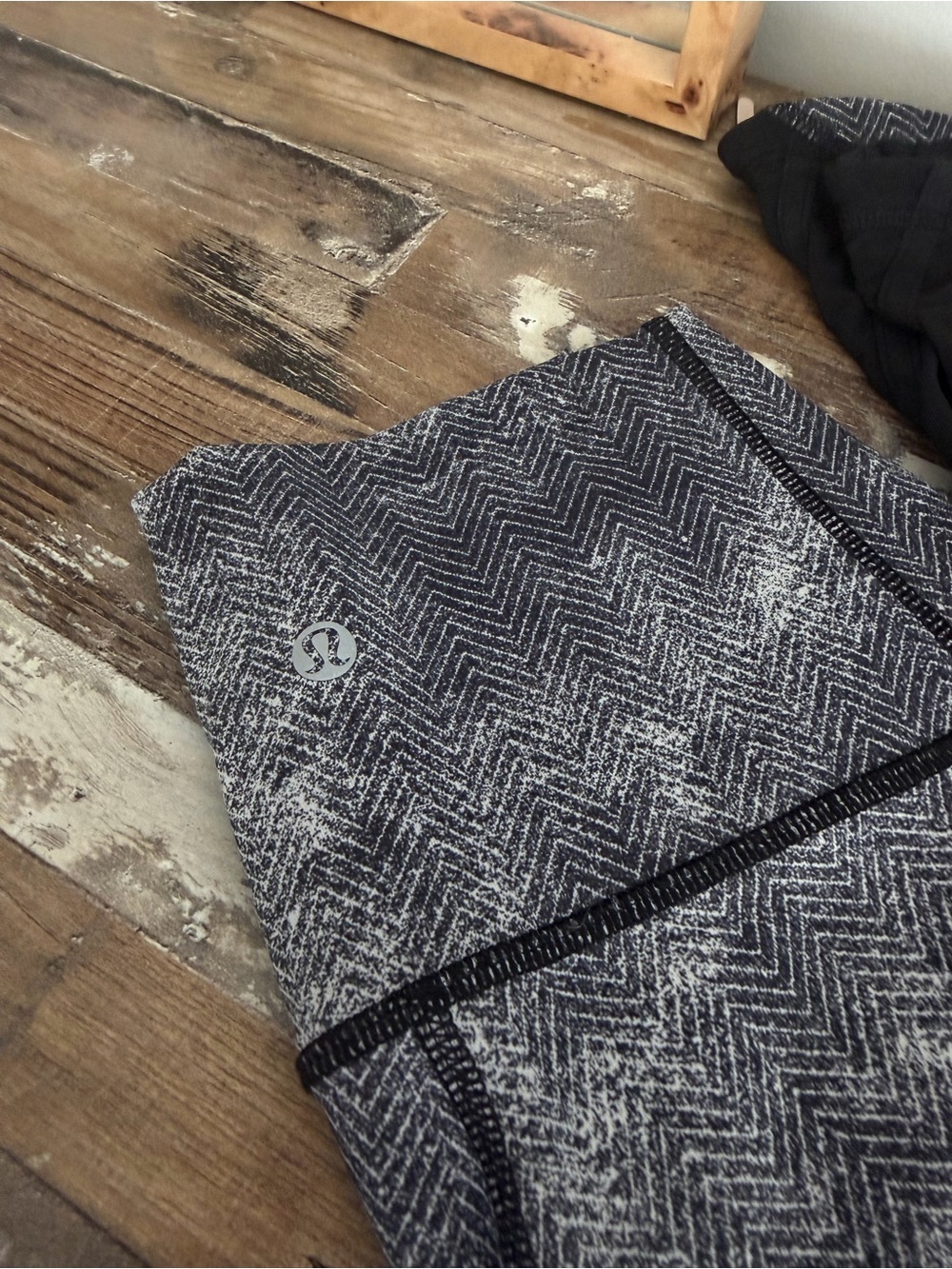 lululemon athletica Black and White Herringbone Leggings